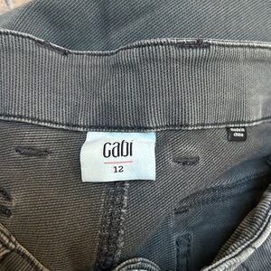 CAbi Charcoal stretch cord Pants 12